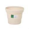 Resin Flower Pot, Embossed Round Indoor Planter, Balcony Garden Succulent Container Beige