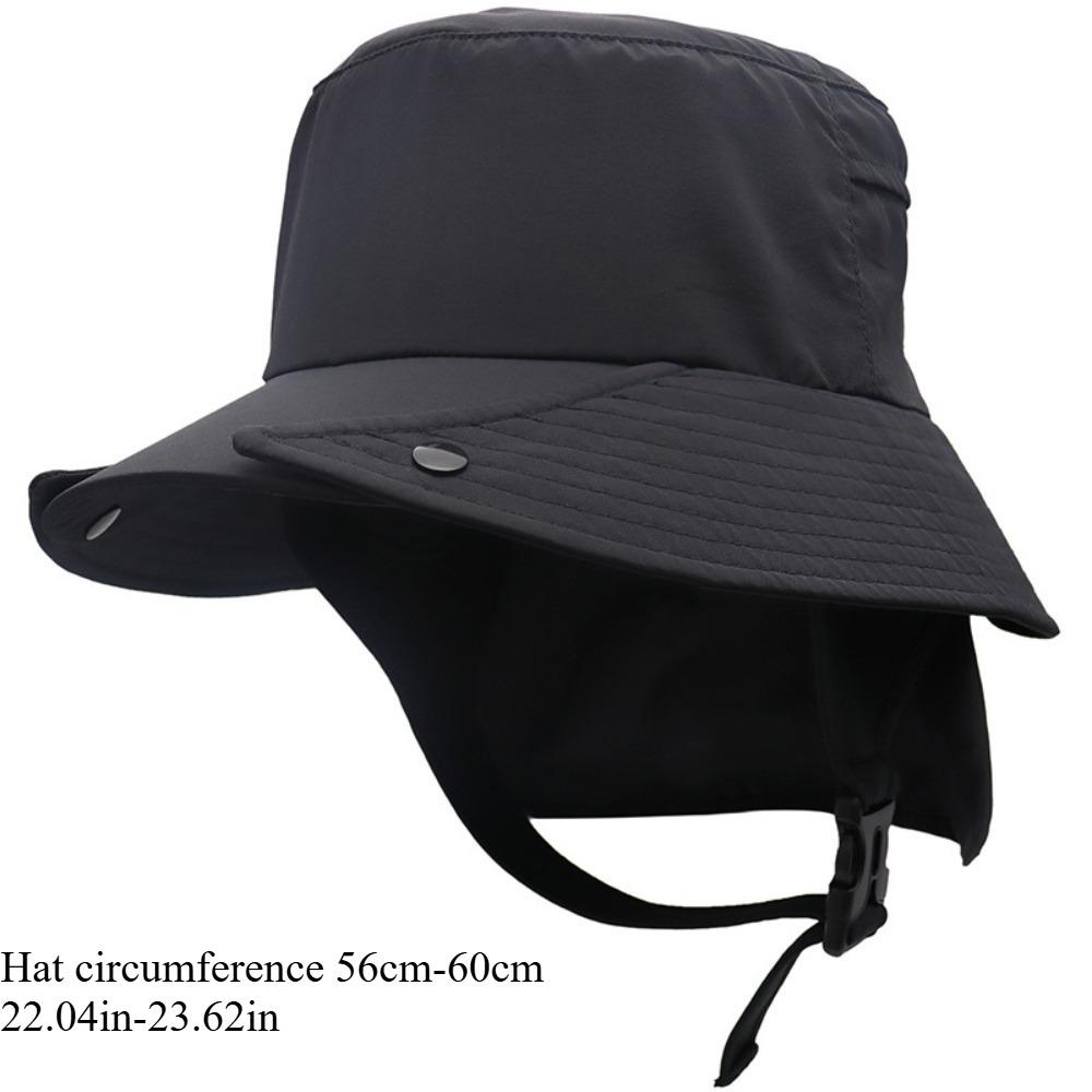 Men's Fisherman Hat Wide Brim Surf Cap New Style Breathable Brim Sun Protection Quick Dry Ideal for Beach Waterproof Cool Hat