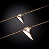 Plated Gold Stylish Geometric Arrow Multi Layer Necklace For Everyday Wear