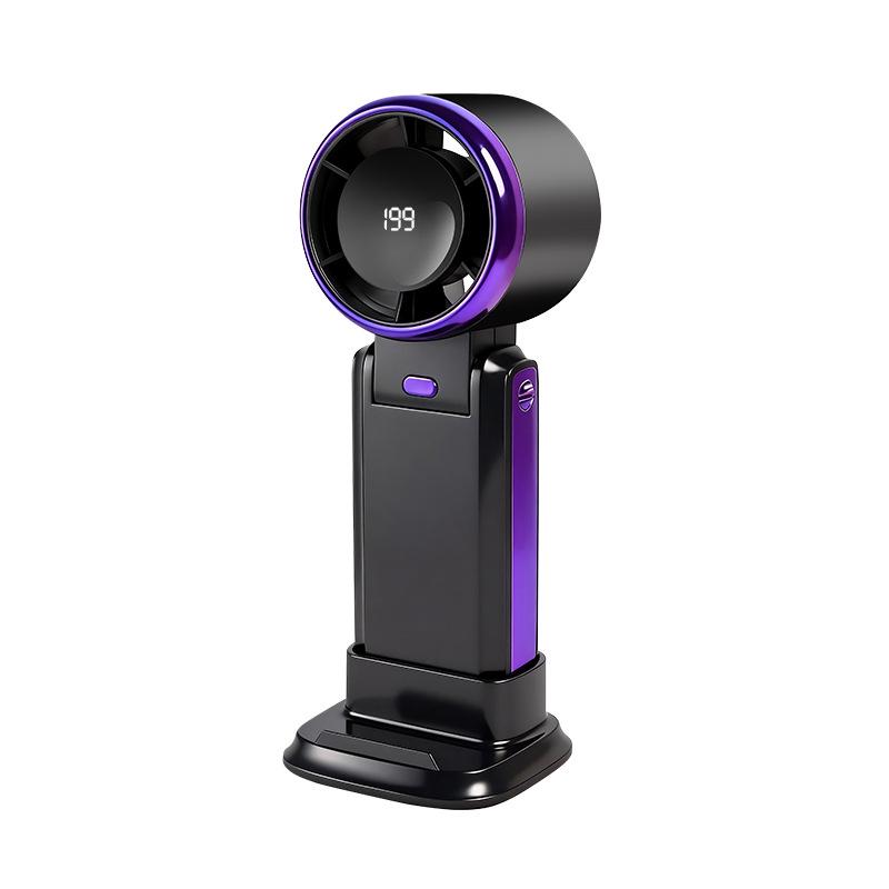 2025 Three-in-One Turbo High-Speed Folding Handheld Mini Fan with USB Charging and Digital Display - Free Shipping