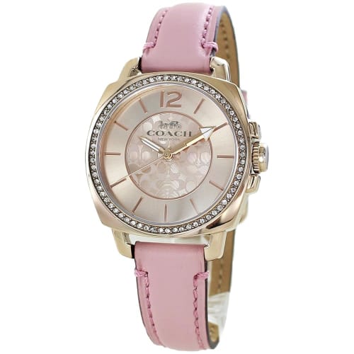 

Coach Women s Boyfriend Leather Watch with Leather Strap 14503981
