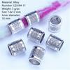 5pcs/bag Silver Metal Hair Rings Braid Dreadlocks Bead Hair Cuffs Dread Tube Charm Dreadlock for DIY Hair Accessaries