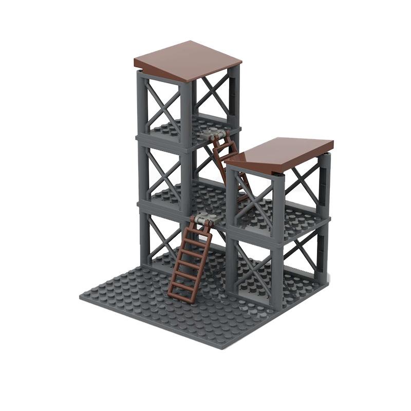 Doll Scene With Anti-Aircraft Maxine Anti-Aircraft Heavy Machine Gun Mortar Assembly Building Block
