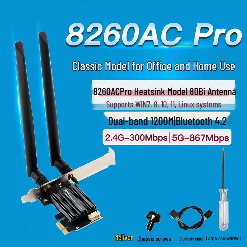 AX1800 WiFi 6 Dual-Band PCIe Desktop Network Card with 5G and Bluetooth 5.2.