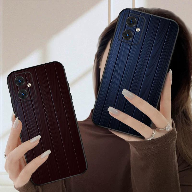 Blue wooden texture For Motorola Moto G04 14 15 24 34 35 54 55 75 84 85 Edge 40 50 Fusion 60 Fusion silicone soft phone case