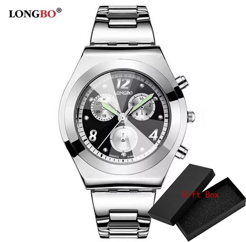 Mode LONGBO Marke Luxus Wasserdicht Lässig Quarz Damen Lady Geschenk Uhren Voll Edelstahl Sportuhr Montre Femme
