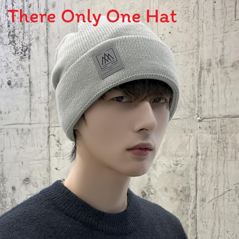 Knit Hat For Men Winter Warmth With Windproof Function And Letter Design For Casual Wear