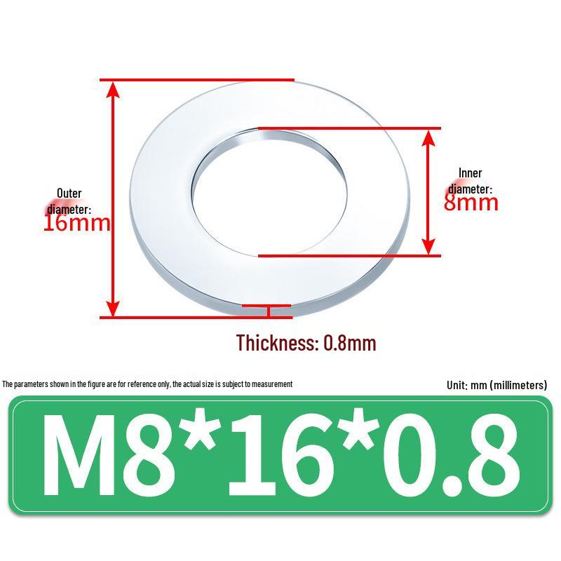 Extra Large Galvanized Metal Flat Washers - Sizes M1.6 to M14