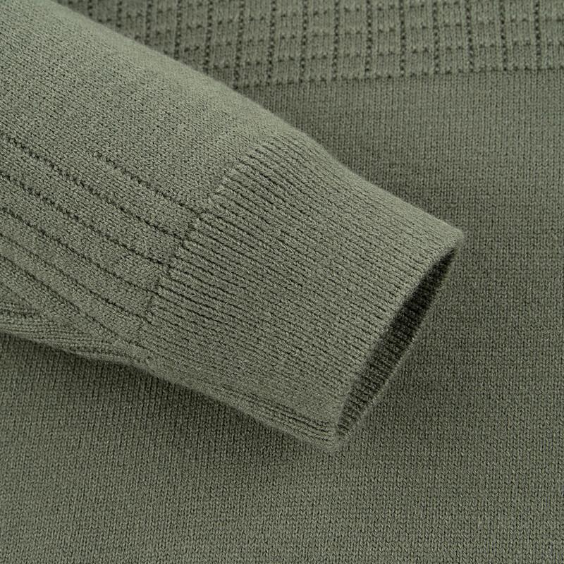 Qipai Men's 7A Anti-bacterial Jacquard Knit Sweater