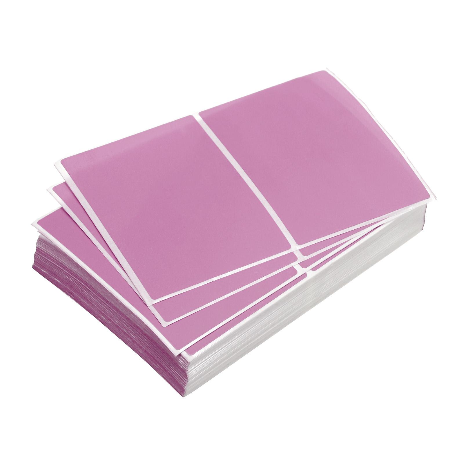 

200Labels/100Sheets Colored Labels Stickers 76x50mm Rectangle Stickers Self-adhesive Color Code Sticker for Folder Jar Drawer світло-фіолетового кольору