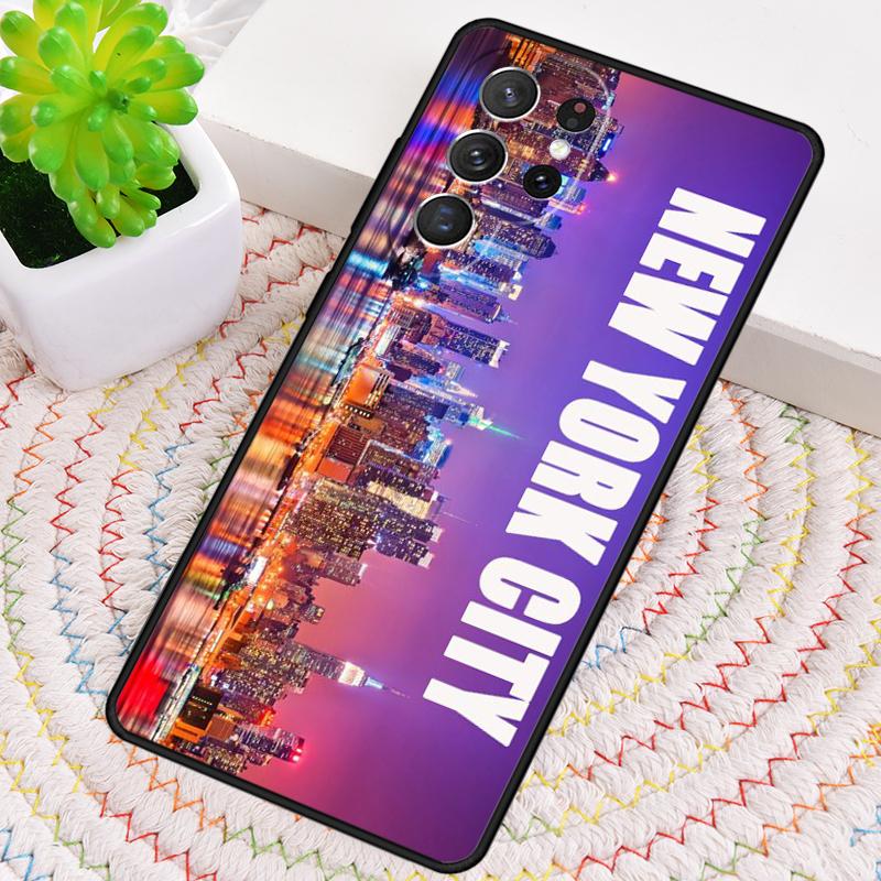 Dark Night New York City Phone Case for Samsung Galaxy note 10 pro S26 Ultra S23 S24 FE S25 S21 S22 PLUS shockproof Cove