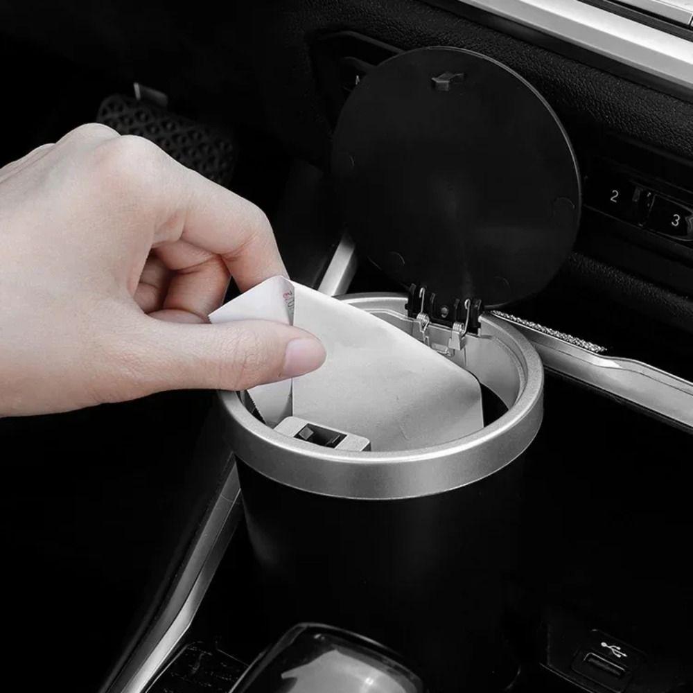 Dustbin Car Trash Can Click Open Cover Desktop Trash Can Multipurpose Car Garbage Bin  Outdoor