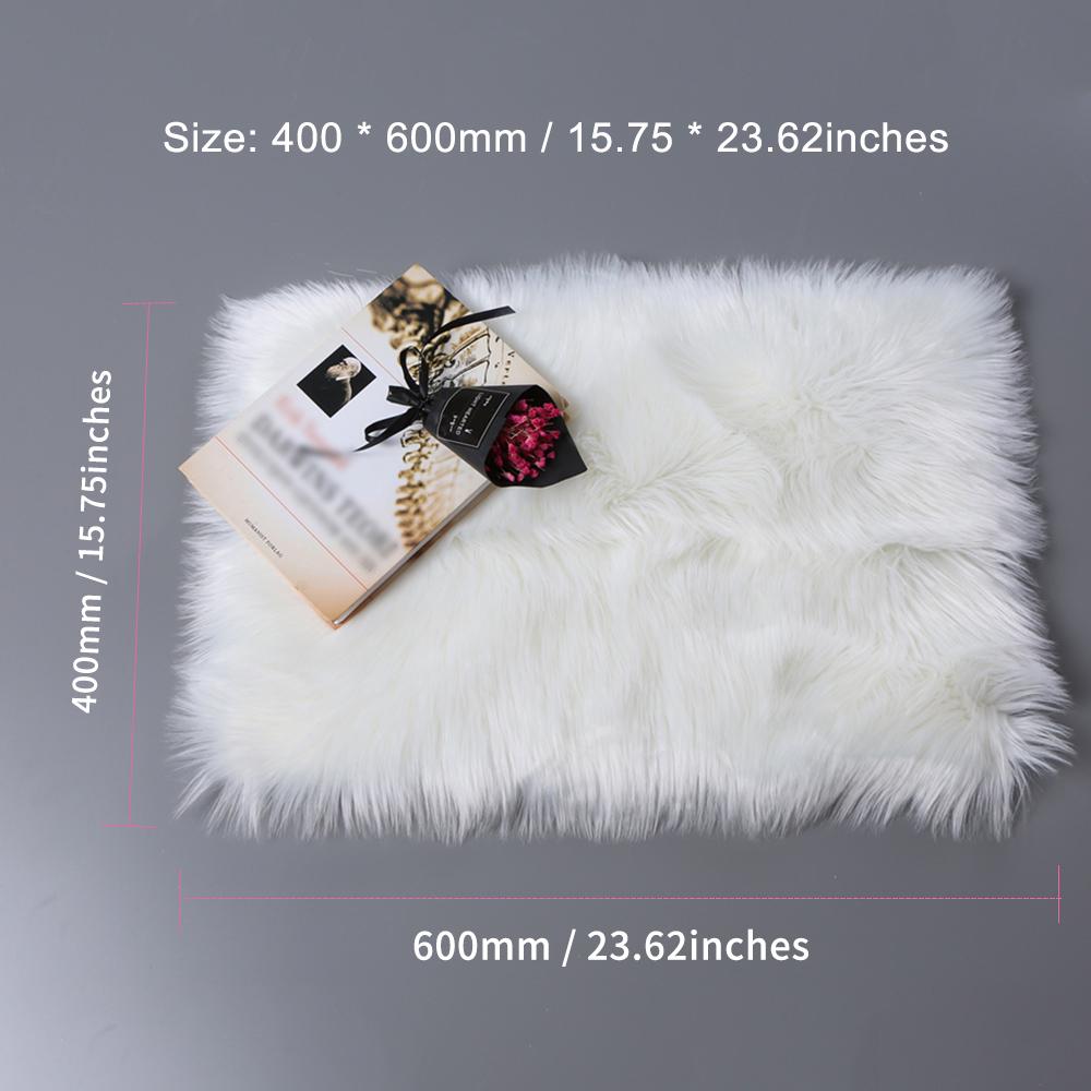 Long Plush Ultra Soft Fluffy Rugs Rectangle Shape Faux Sheepskin Wool Carpet Rug for Living Room Bedroom Balcony Floor