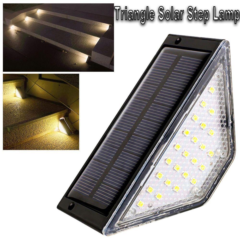 LED Solar Step Lamp Warm Light Outdoor Floor Light High Quality Stair Light  Step Deck Fence