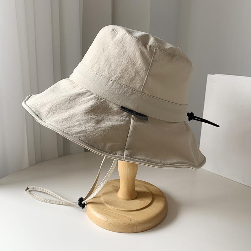 Women Summer Quick-dry Fishermen Hat Casual Outdoor Wide Brim Waterproof Sunshade Bucket Cap Solid Hiking Fishing Sunscreen Hats