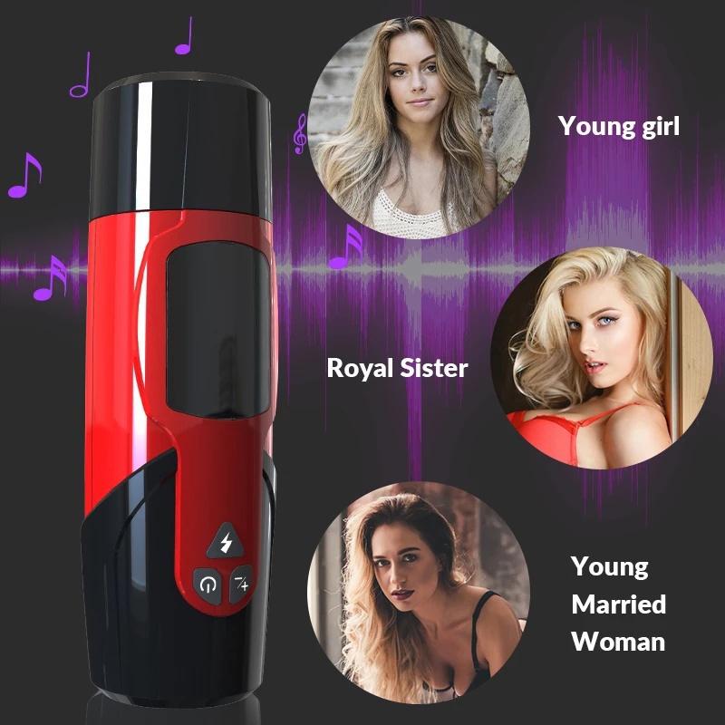 Automatický teleskopický rotační mužský masturbátor 7 nastavitelných režimů Pussy Adult Masturbator Cup Elektrická Climax sexuální hračka pro muže