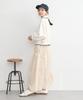 Music Drawstring Gathered Skirt 01000064902 Ivory Free Size [Earth & Ecology]