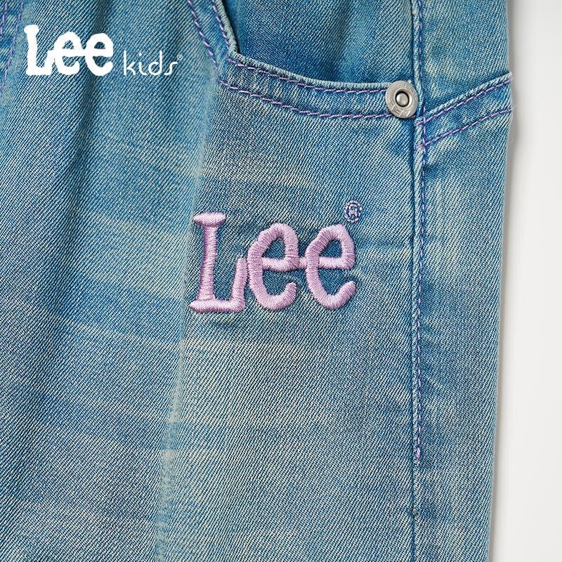 Lee Girls' Lyocell Denim Wide-Leg Pants with Embroidered Logo