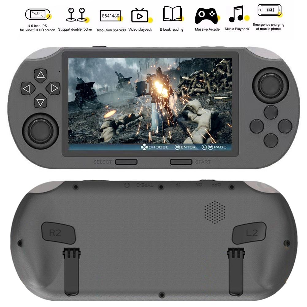 Retro Gaming Console 4.5 Inch IPS Screen Retro Handheld Video Game Console USB Rechargeable Game Player for Kids & Adults