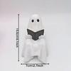 Halloween Ghost Figurine, Ghost Reading Statue Resin Sitting Ghosts Figurine