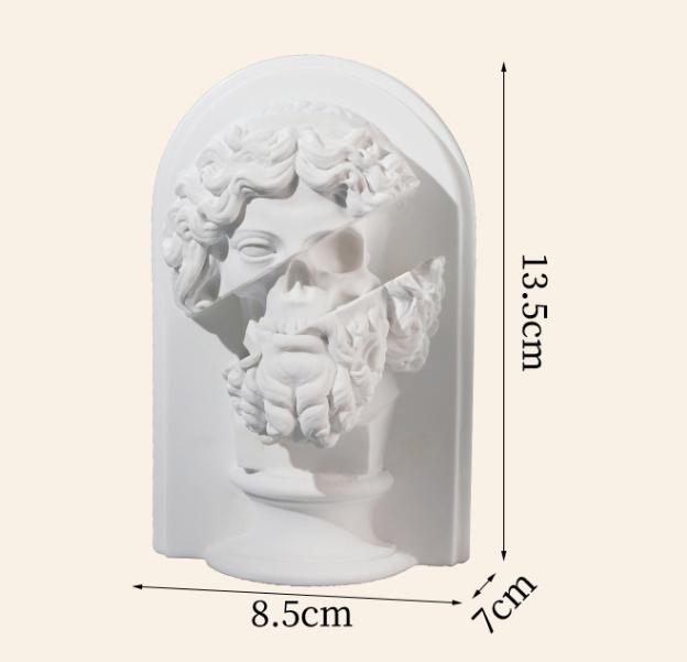 Europäische Klassische Büsten Gips Skulpturen von Herkules Zeus Moses Poseidon Antike Mythologische Statue für Arbeitszimmer Bibliothek Dekoration