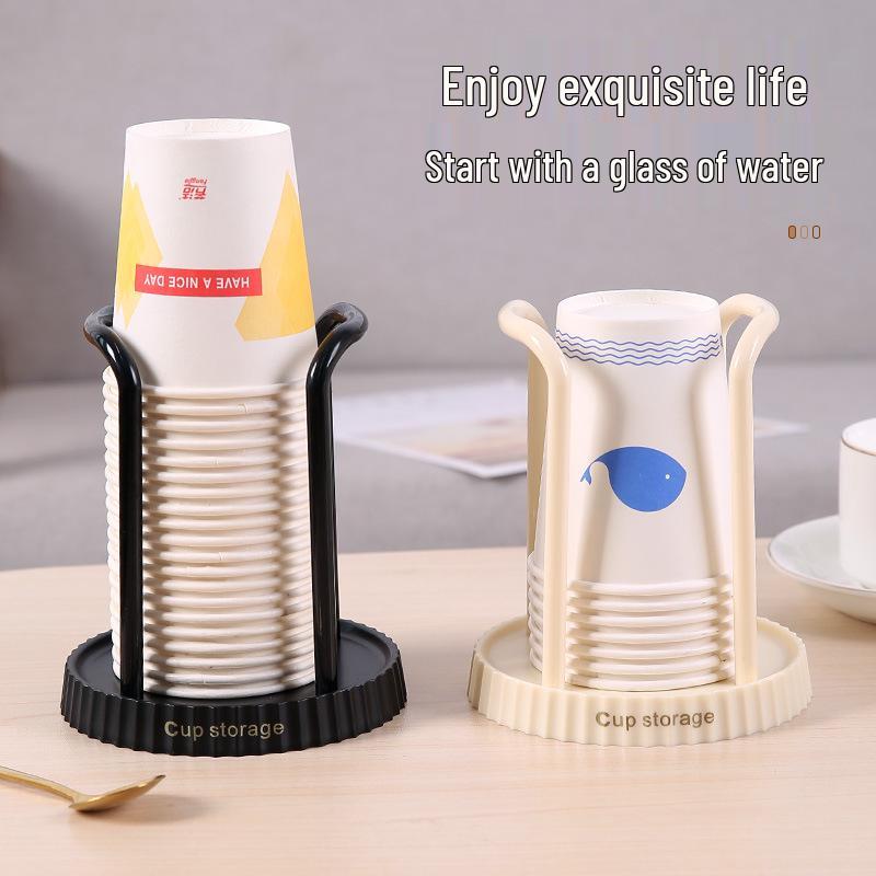 Household Water Dispenser Cup Holder: Desktop Rack for Disposable Paper Cups