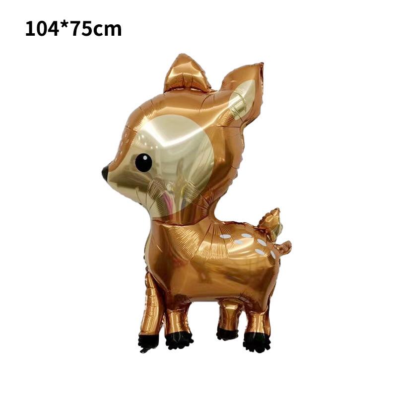 Cartoon Forest Animal Balloons: Hedgehog, Raccoon, Squirrel, Rabbit - Jungle Party Foil Decorations