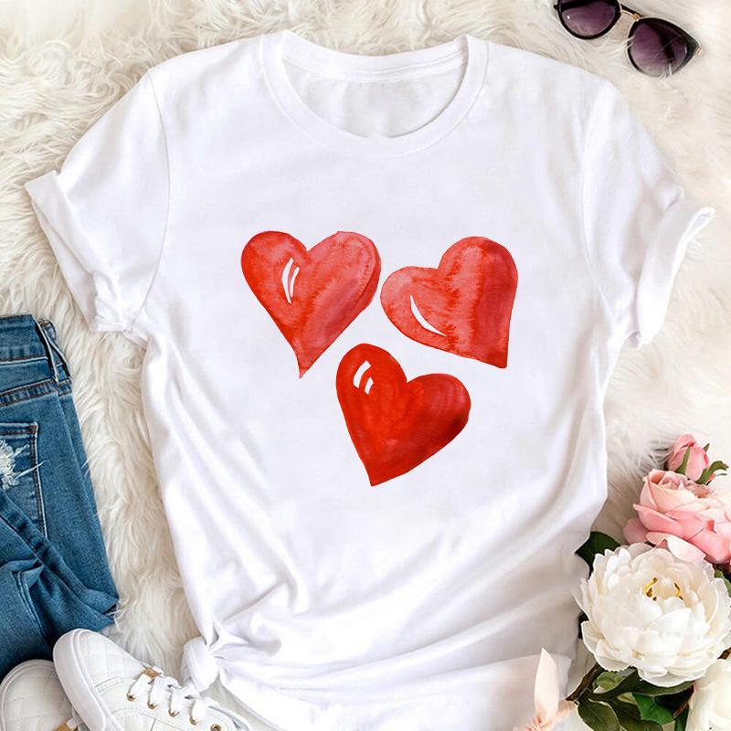 Women Graphic Tees Kawaii Printing Fashion White Cloth Casual 90S Creative Short Sleeve Tshirts Summer Basic Female Trend Style