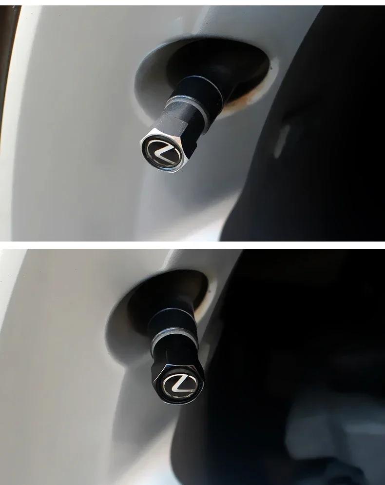 For Lexus IS250 RX300 NX200 RX350 GS300 GX470 GS350 CT200H Modification Dustproof Car Alloy Tire Valve Caps Wheel Accessories