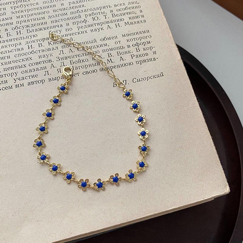 Elegantní podzimní orchidejový náramek pro ženy: Jednoduchý Mori styl, ideální pro každodenní nošení