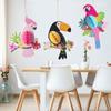Tiki Bar Paper Summer Hanging Parrot Honeycomb Tropical Birds Party Decoration Hanging Decorations