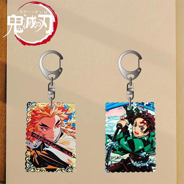 Ghost Slayer Blade Surrounding Relief Acrylic Keychain Cartoon Acrylic Keychain DIY Accessories Anime Cartoon Frind Fashion Toys