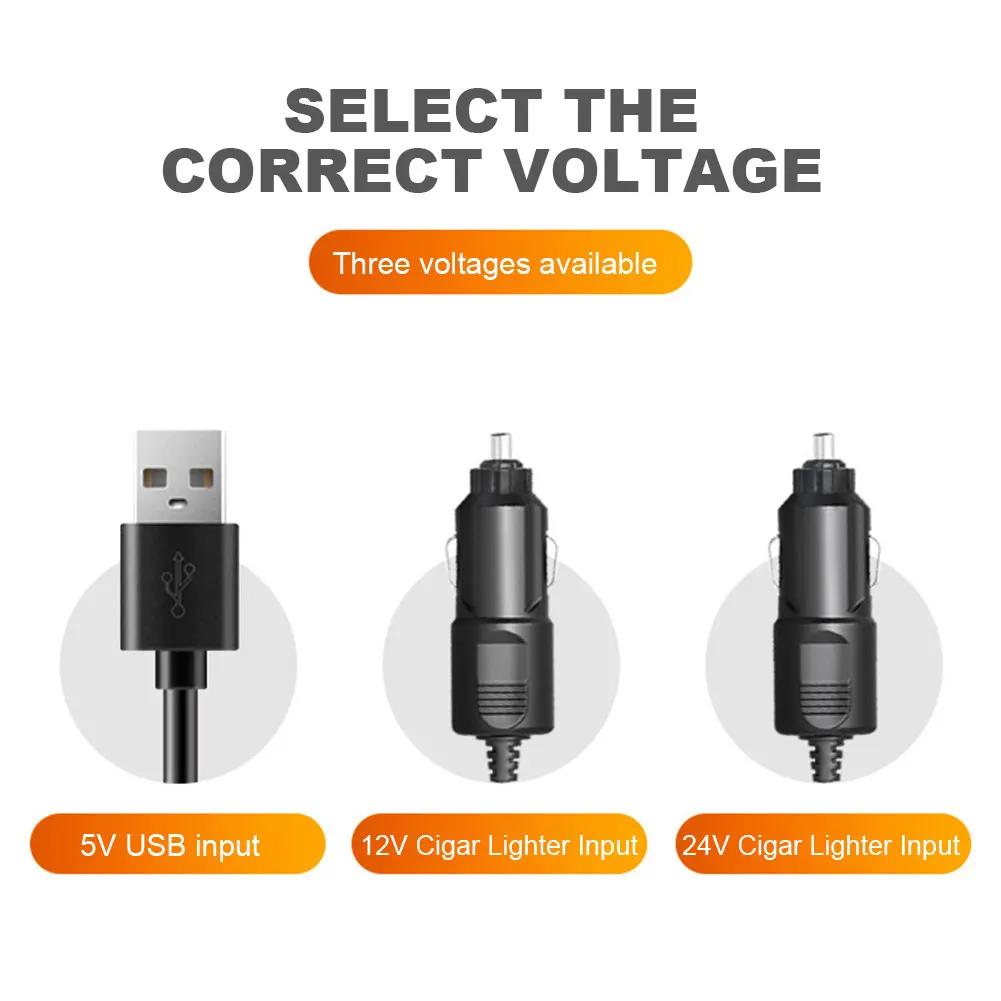 USB/12V/24V Car Cooling Air Fan 3 Head Automotive Electric Fan For Auto camper fan Car Accessories