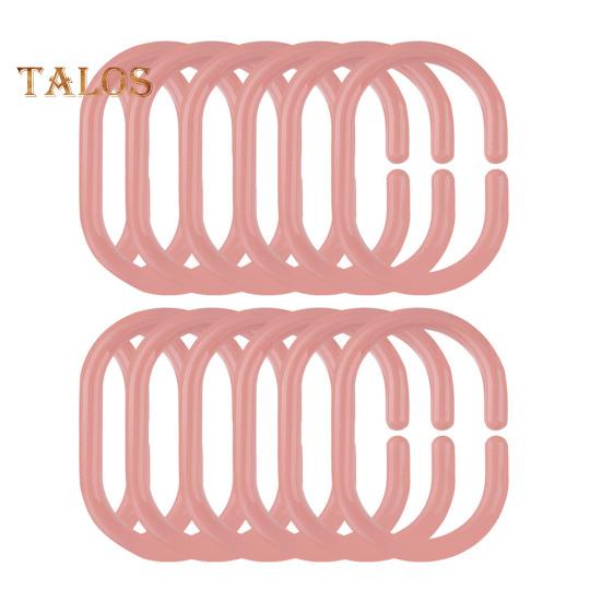 12 Stück Duschvorhanghaken, strapazierfähig, universell, für Badezimmer, Duschstange, C-förmiger Ring, Aufhängerhalter, Badezimmer-Vorhangzubehör