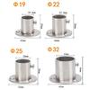 1Pc 19mm-32mm Stainless Steel with Cover Furniture Hardware Closet Flange Tube Bracket Rod Holder Hang Rod Support