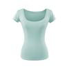 Square neck short-sleeved T-shirt women's summer new American Spice Girl style solid color sexy slim bottom top