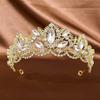Sparkling Shiny Baroque Crown Dazzling Rhinestone Crown  Coming-of-age Ceremony
