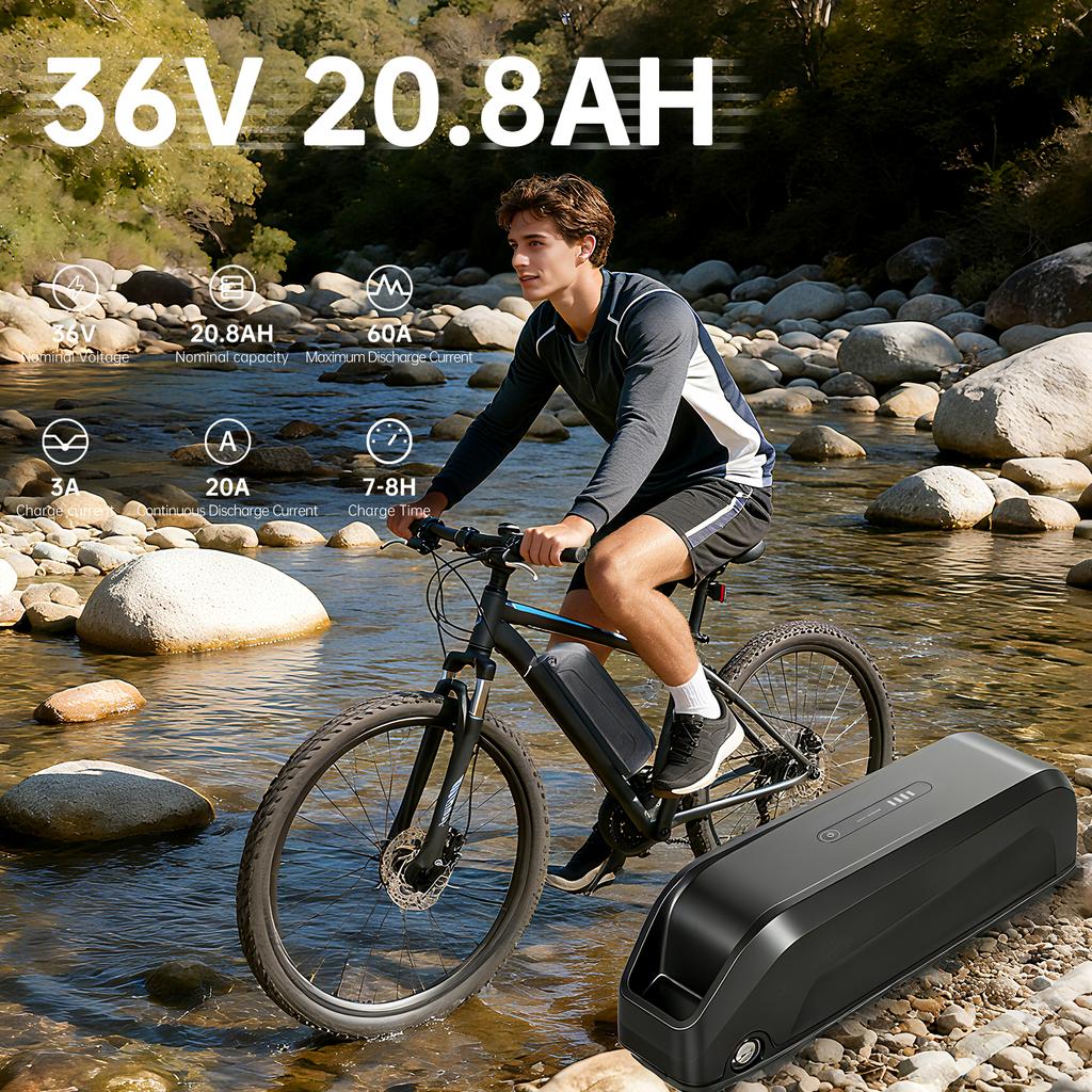 DE Warehouse Stock 36v 20.8ah Down Tube Two-wheeled Vehicle Mount Bike Batteries