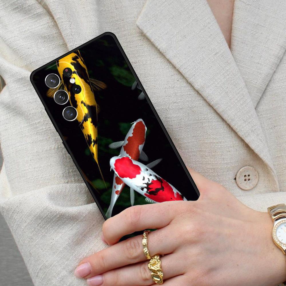 Japanese Koi Fish Cell Phone Case for Samsung Galaxy S26 Ultra S25 S24 S23 S22 S21 S20 Note10 Cover