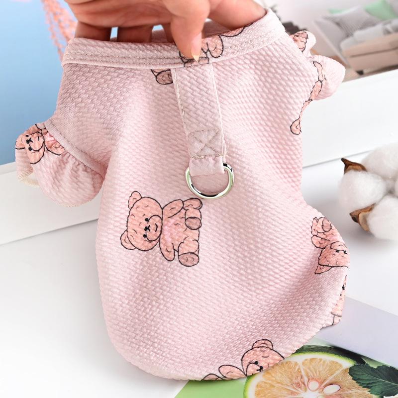 

Одежда для домашних кошек и собак, маленький жилет для щенка с кольцом для поводка, весенне-осенний, летний, тонкий XL светло-розовый