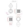 Dual QC3.0 Port USB Car Charger Adapter12-24V with Voltmeter ON/Off Switch