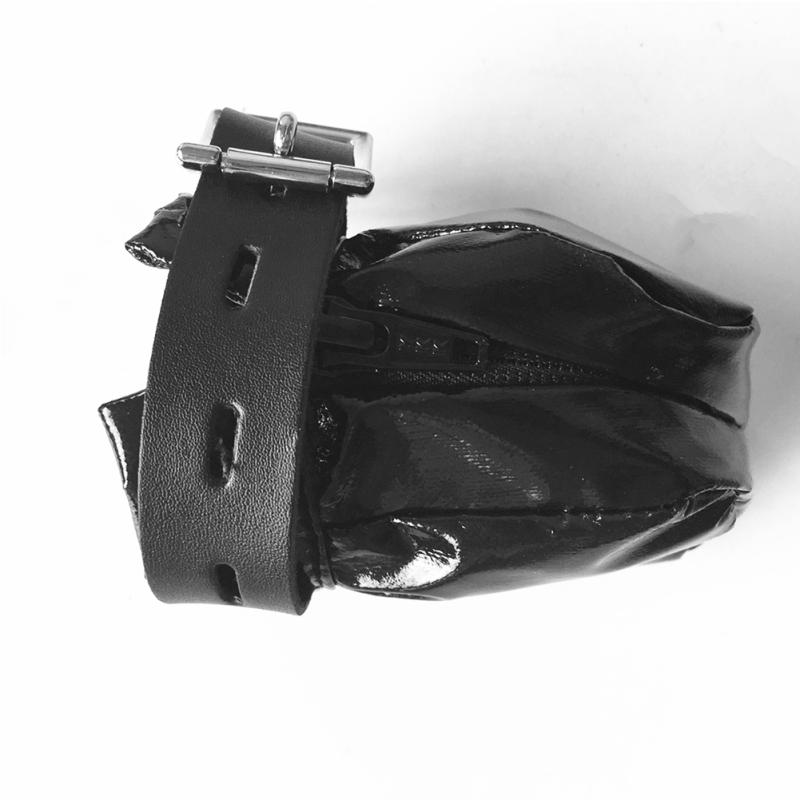 POTAN Svart Emperor PU-skinn Mannlig kyskhetsbur Penis Pungbegrensninger Belte Egg Bag med lås Sexleketøy