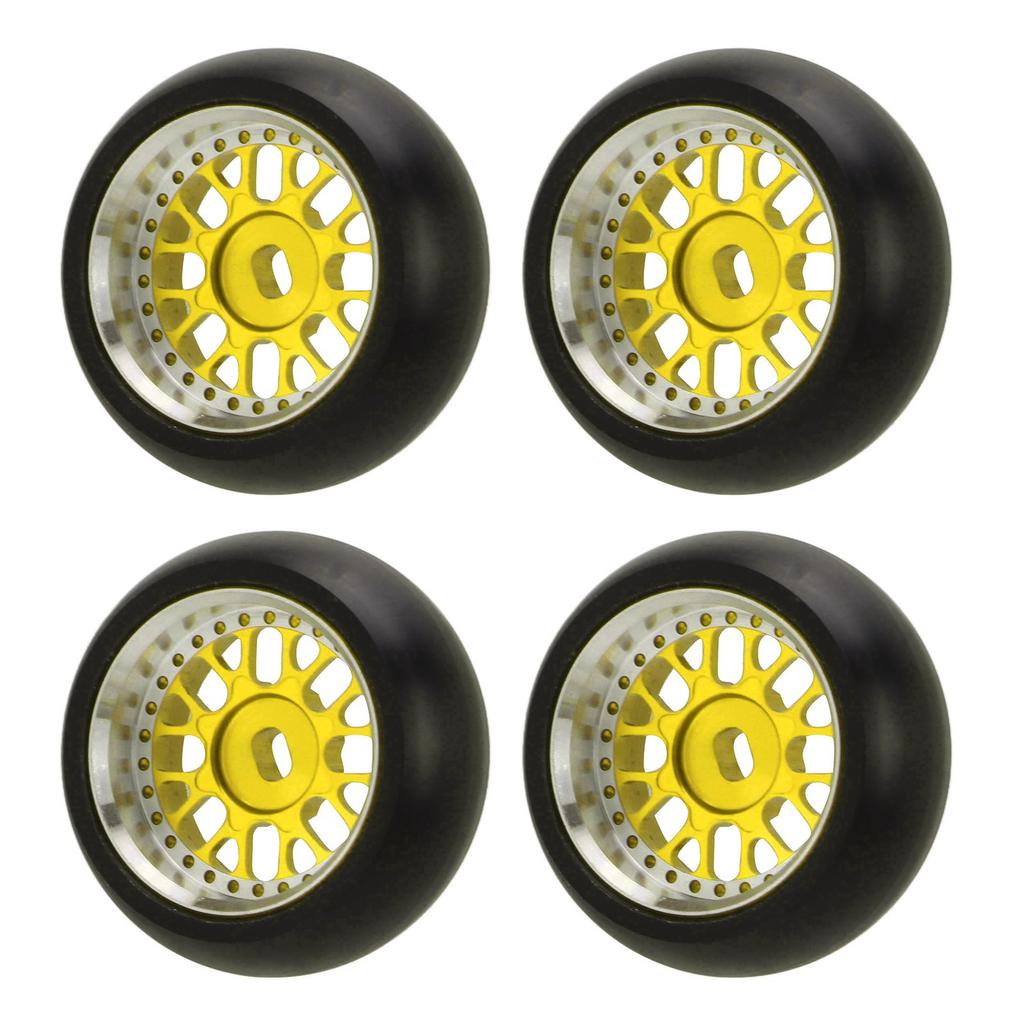 4pcs 16 Pairs RC Tire Aluminum Alloy Improving Stability Glossy for 128 RC Drift Tire for K969 for