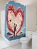 Romantic Heart Shower Curtain | Love-Themed Bathroom Decor