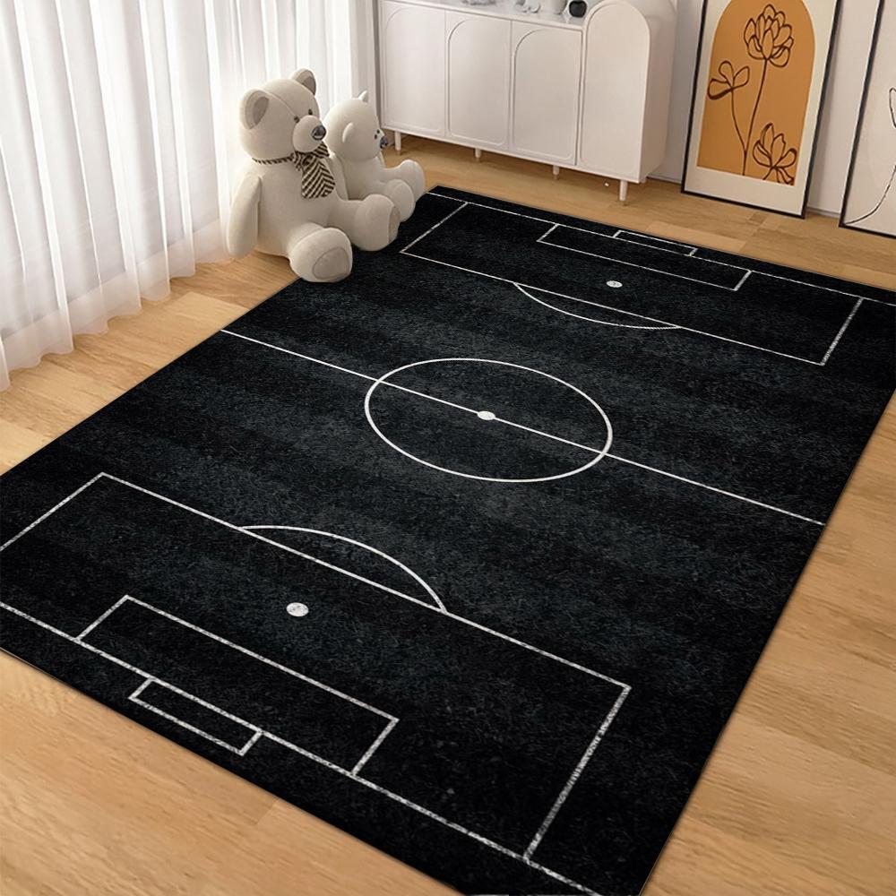 Soccer Ball Water Splash Print Theme Rug Soft Texture Nonslip Carpet For Hallway Balcony Study Home Party Decor Christmas Gift