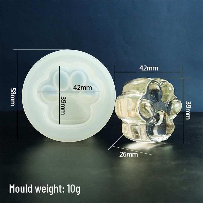 DIY Crystal Glue Frosted Round Cat Claw Jewelry Silicone Mold