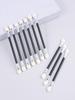 10PCS Multi-Color Double Head Latex Sponge Eyeshadow Stick Multi-Functional Portable Short Stick Makeup Brush Eyeshadow Brush