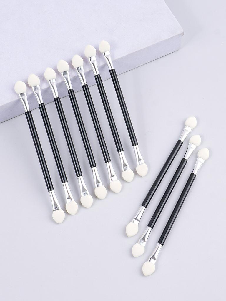 10PCS Multi-Color Double Head Latex Sponge Eyeshadow Stick Multi-Functional Portable Short Stick Makeup Brush Eyeshadow Brush
