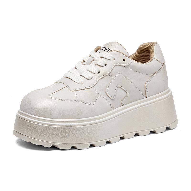 

Height-increasing shoes 8 cm women s round head platform shoes women s small women s casual leather German training shoes women s shoes versatile 40