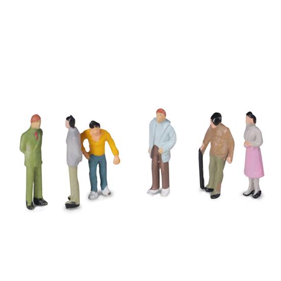 100Pcs/Set People Figure Portable Exquisite Texture ABS Vivid Painted Figure for Sand Table Model